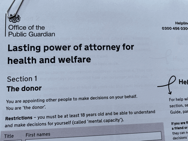 Freewill and the Lasting Power of Attorney